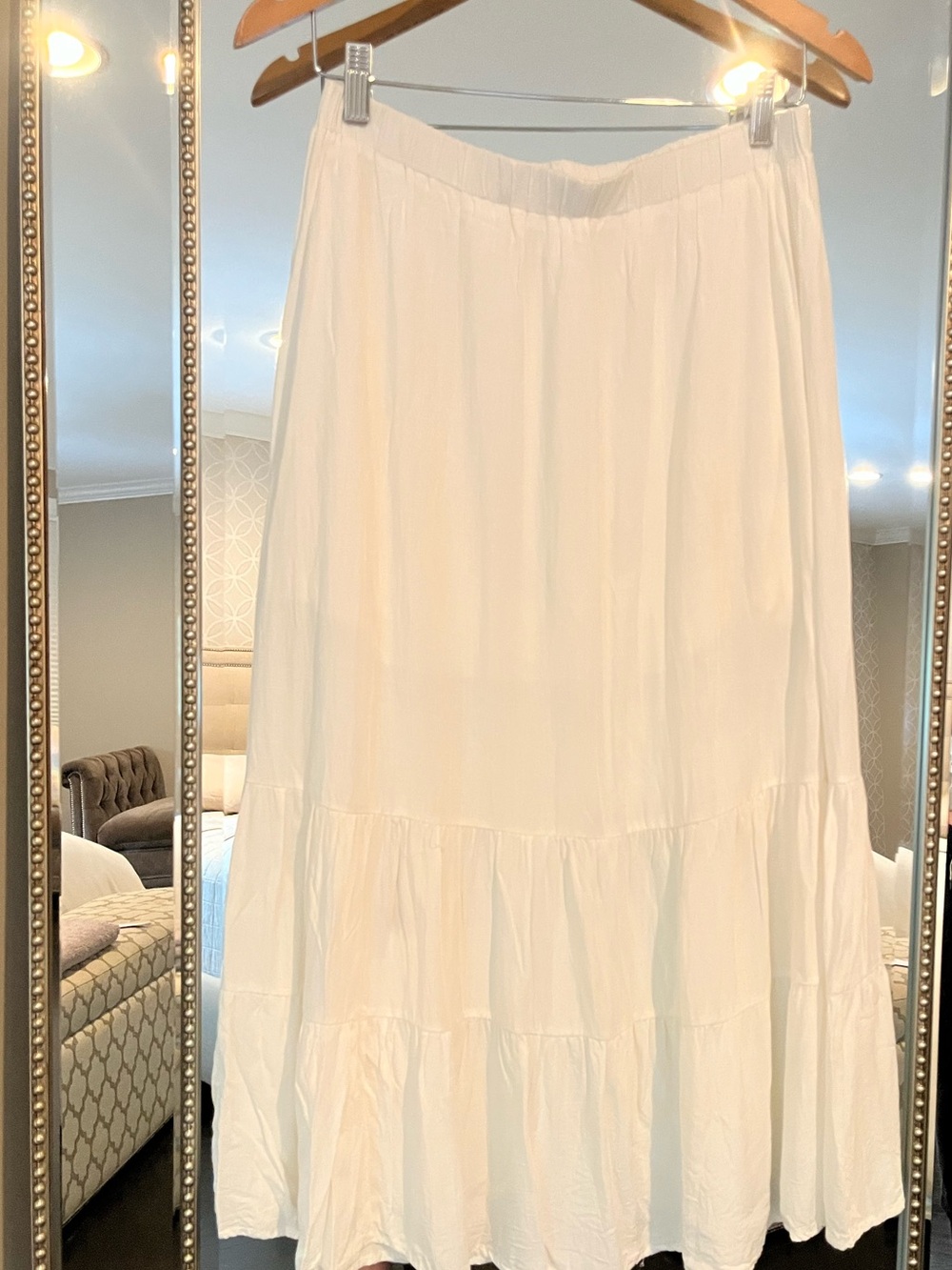 White Tiered Maxi Skirt - Classic Women's Skirt